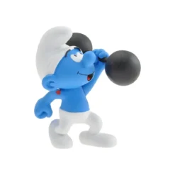collectoys - les schtroumpfs - LE SCHTROUMPF COSTAUD SOULEVANT UN HALTERE
