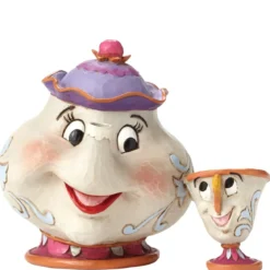 Disney Traditions Belle et la Bête Mrs Potts et Chip 10 cm