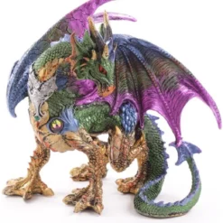 Dragon guerrier métallique collection Dark Legends / Vert