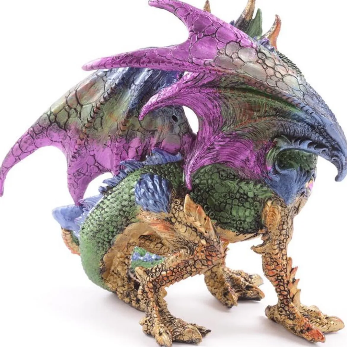 Dragon guerrier métallique collection Dark Legends / Vert