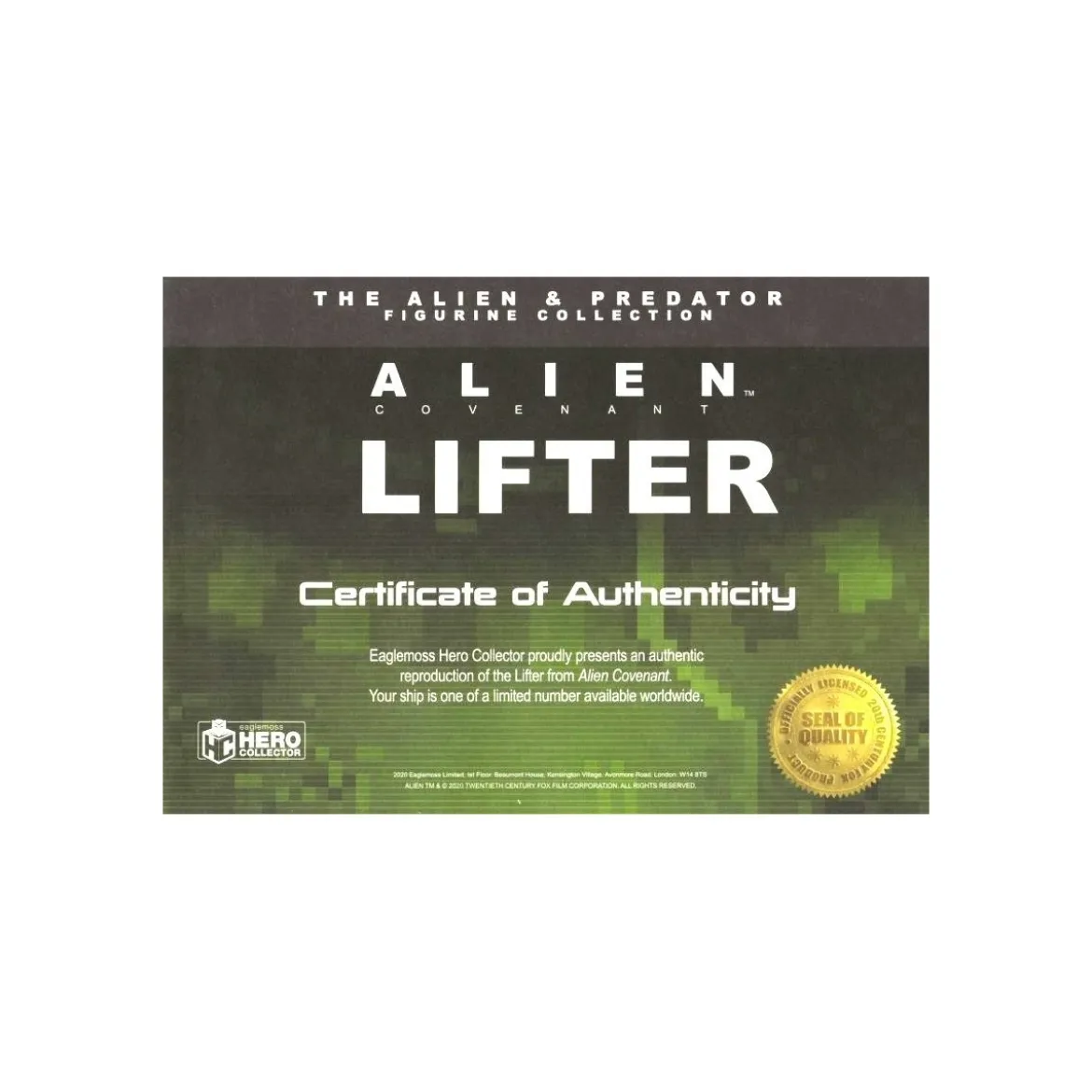 Eaglemoss - The Alien & Predator figurine collection - Lifter Alien Covenant