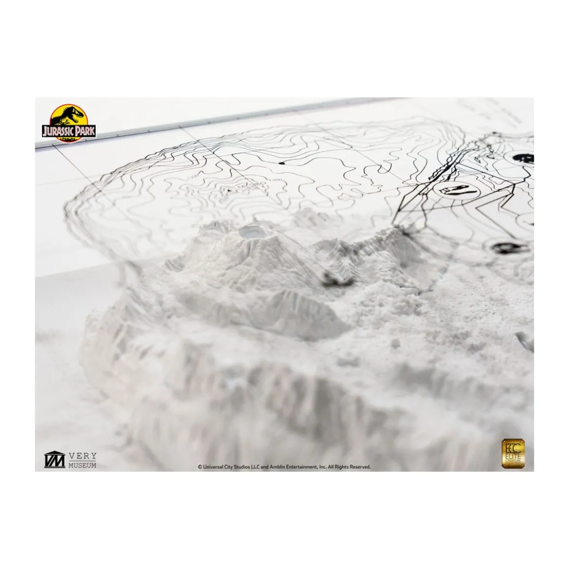 ECC Elite Creature Collectibles - Jurassic Park Carte topographique Isla Nublar