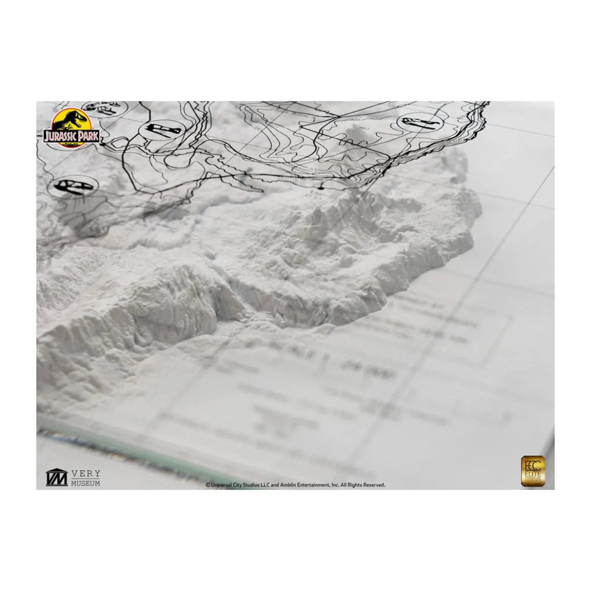 ECC Elite Creature Collectibles - Jurassic Park Carte topographique Isla Nublar