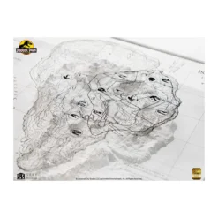 ECC Elite Creature Collectibles - Jurassic Park Carte topographique Isla Nublar