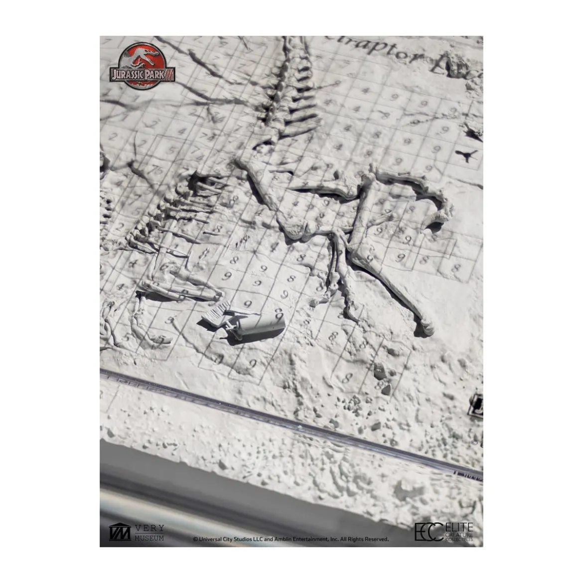 ECC Elite Creature Collectibles - Jurassic Park 3 Carte des fouilles Vélociraptor