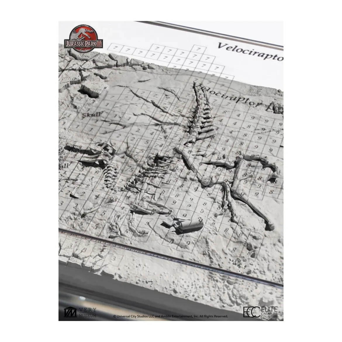 ECC Elite Creature Collectibles - Jurassic Park 3 Carte des fouilles Vélociraptor