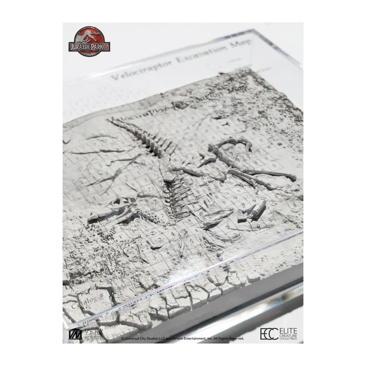 ECC Elite Creature Collectibles - Jurassic Park 3 Carte des fouilles Vélociraptor