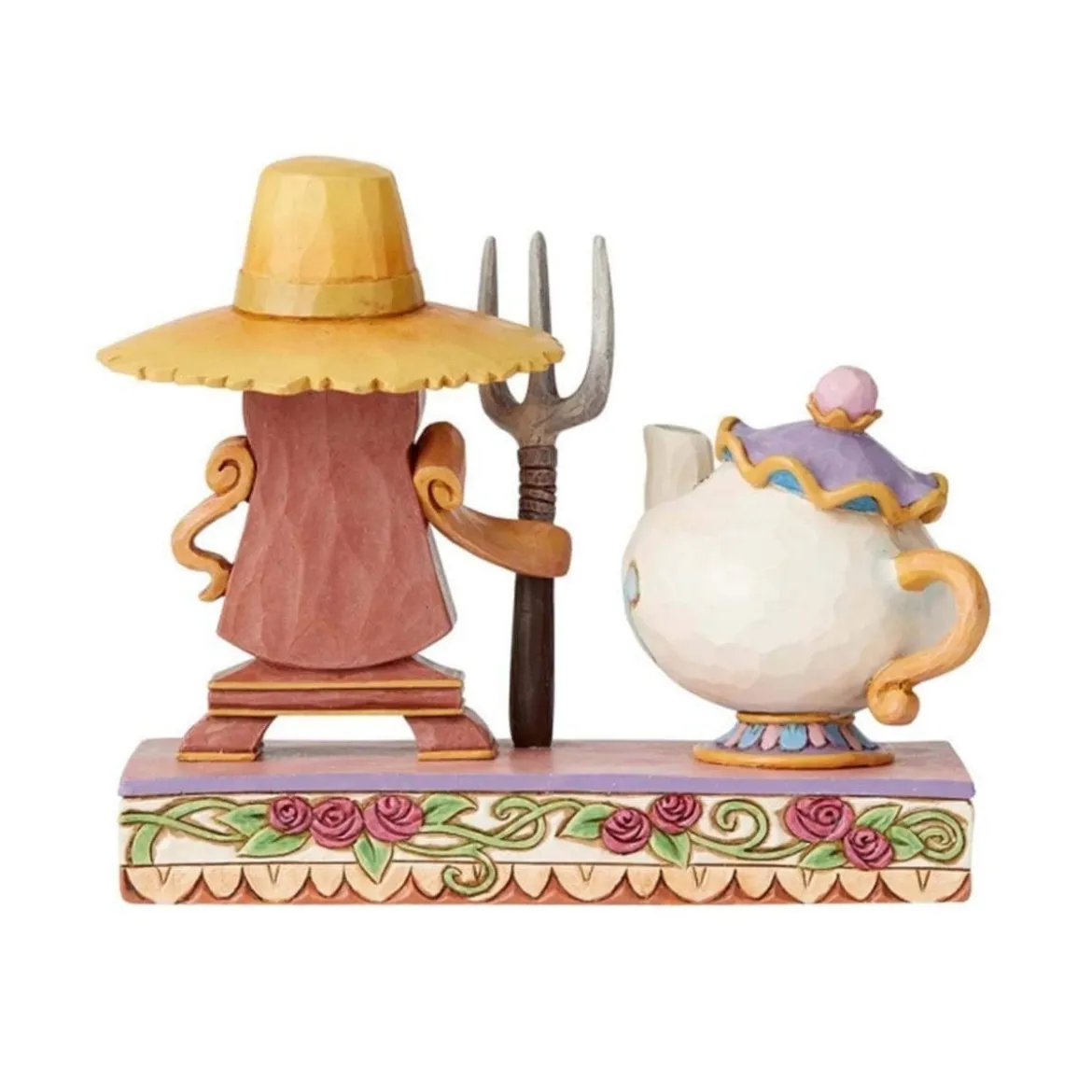 Enesco Disney Traditions Jim Shore - La belle et la Bête - "Workin' Round the Clock - Travailler sans relache"