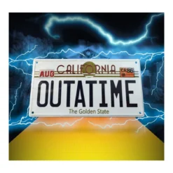 FaNaTtiK - Back To The Future Replica Number Plate Tin Sign - Plaque d'immatriculation Delorean OUTATIME