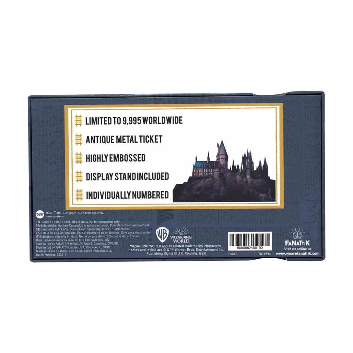 FaNaTtiK - Harry Potter réplique Hogwarts Train Ticket Limited Edition