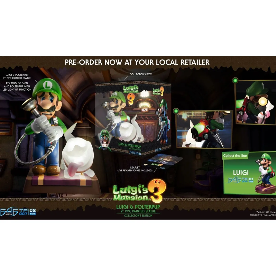 First 4 Figures - Nintendo - Luigi's Mansion 3 - Luigi & Ecto chien Collector's Edition - 23cm