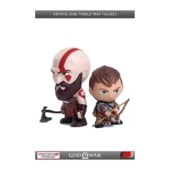 Gaming Heads -God of War pack 2 figurines PVC Kratos & Atreus 7 - 9 cm