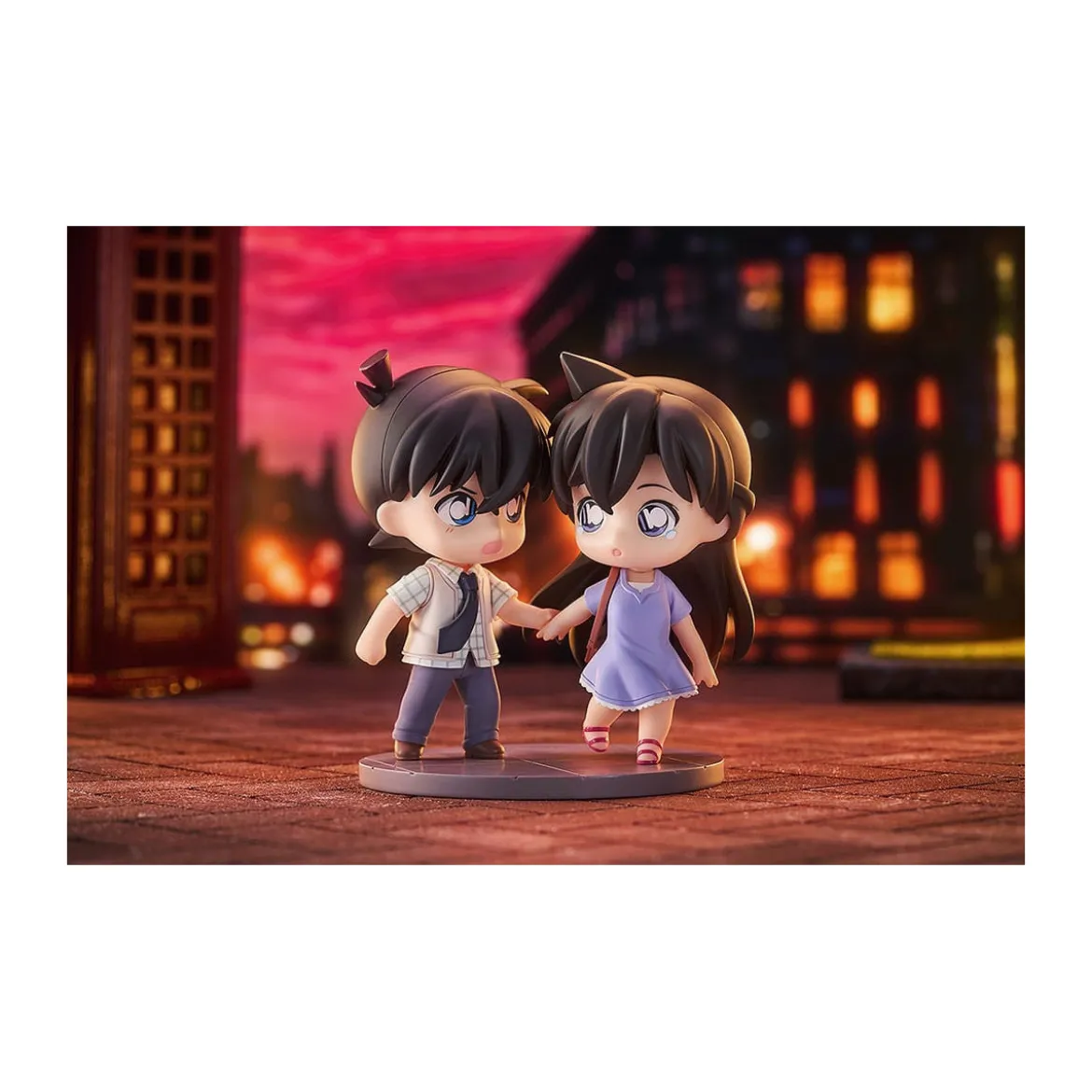 GoodSmile - Qset Shinichi Kudo & Ran Mori - Pack 2 figurines Detective Conan