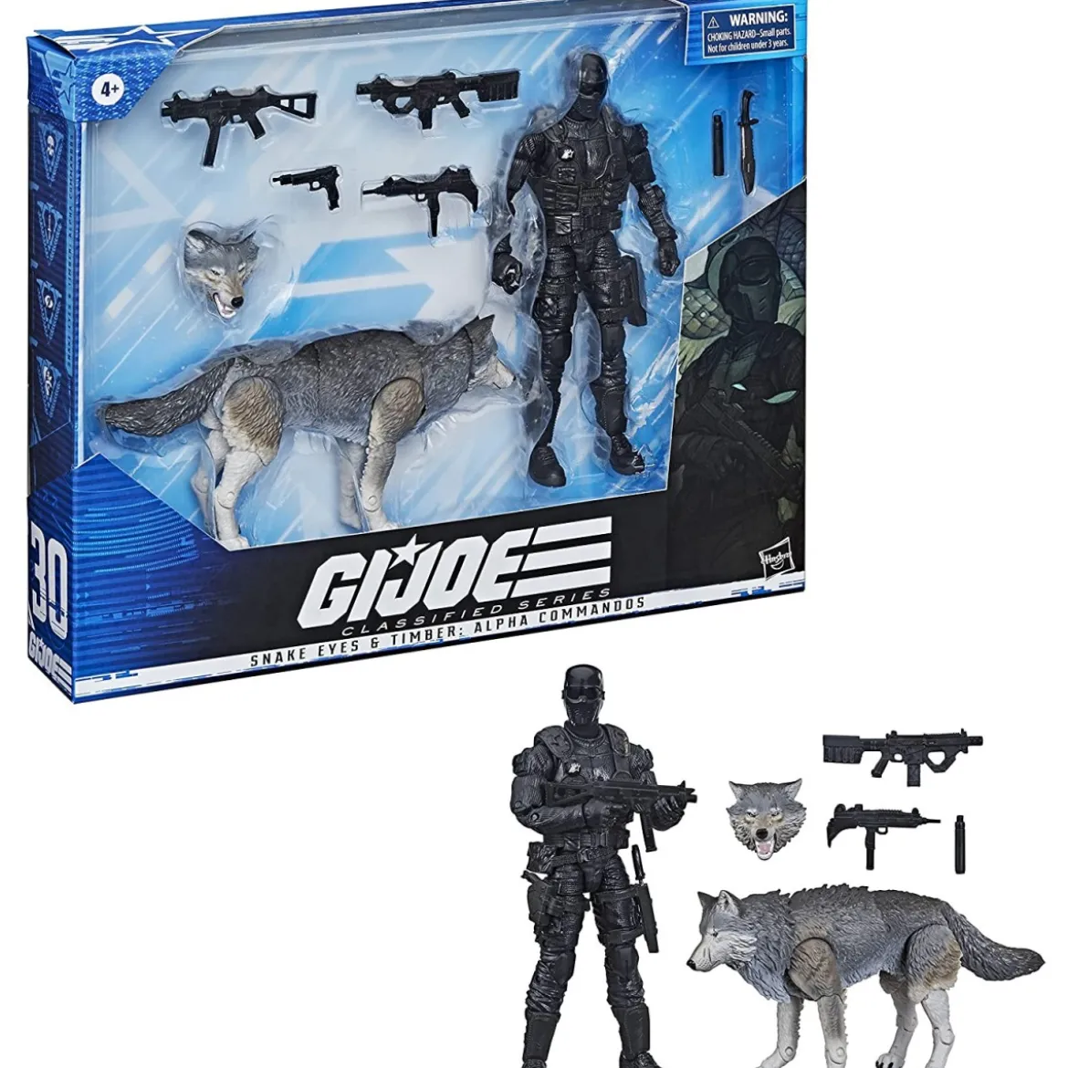 Hasbro G.I.JOE - Set de 2 figurines Snake eyes & Timber Alpha Commando - Classified Series