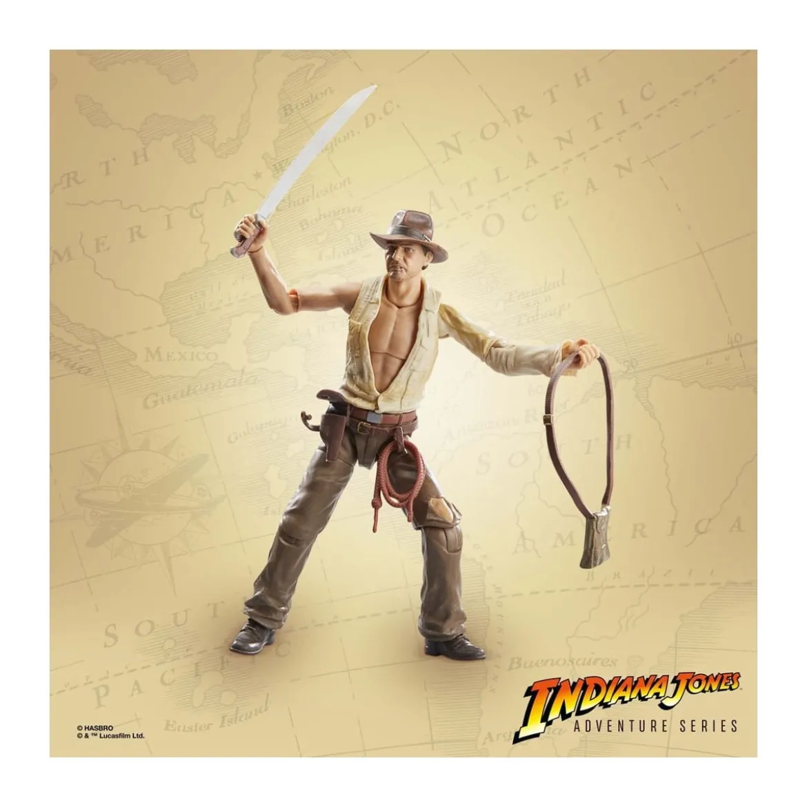 Hasbro - Indiana Jones - Indiana Jones Adventure Series: Le Temple Maudit 1/12- carton legerement abime