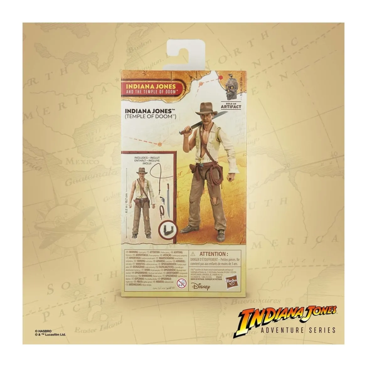 Hasbro - Indiana Jones - Indiana Jones Adventure Series: Le Temple Maudit 1/12- carton legerement abime