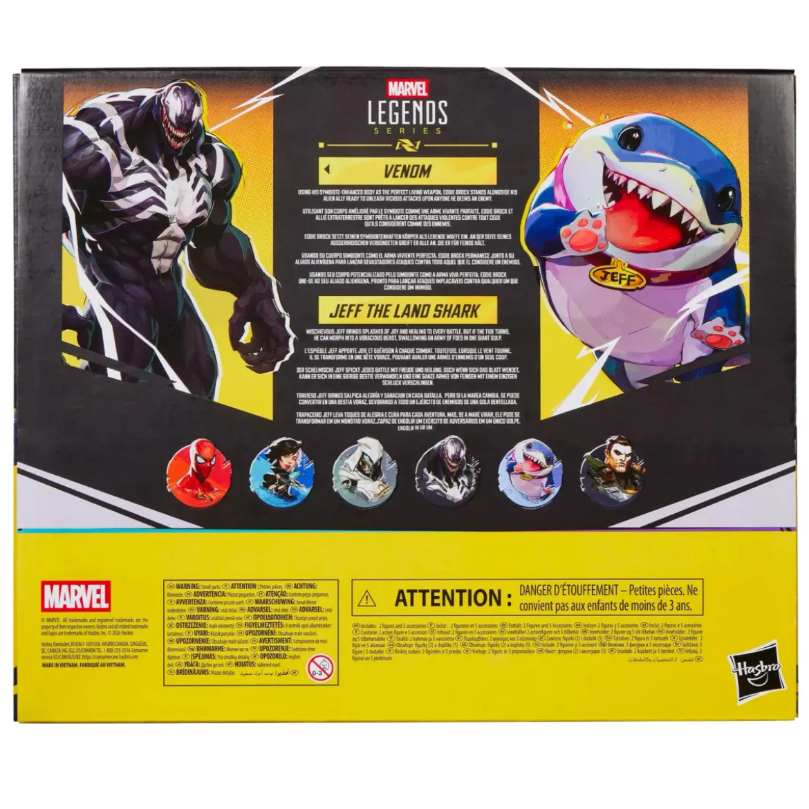 Hasbro Marvel Legends Series Gamerverse - Venom & jeff the Land Shark - Marvel Rivals