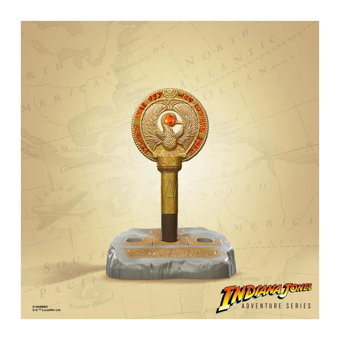Hasbro - Médaillon du sceptre de Râ - Indiana Jones Adventure Series: Les Aventuriers de l'arche perdue réplique 1/1