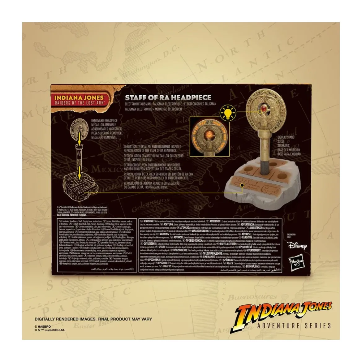 Hasbro - Médaillon du sceptre de Râ - Indiana Jones Adventure Series: Les Aventuriers de l'arche perdue réplique 1/1