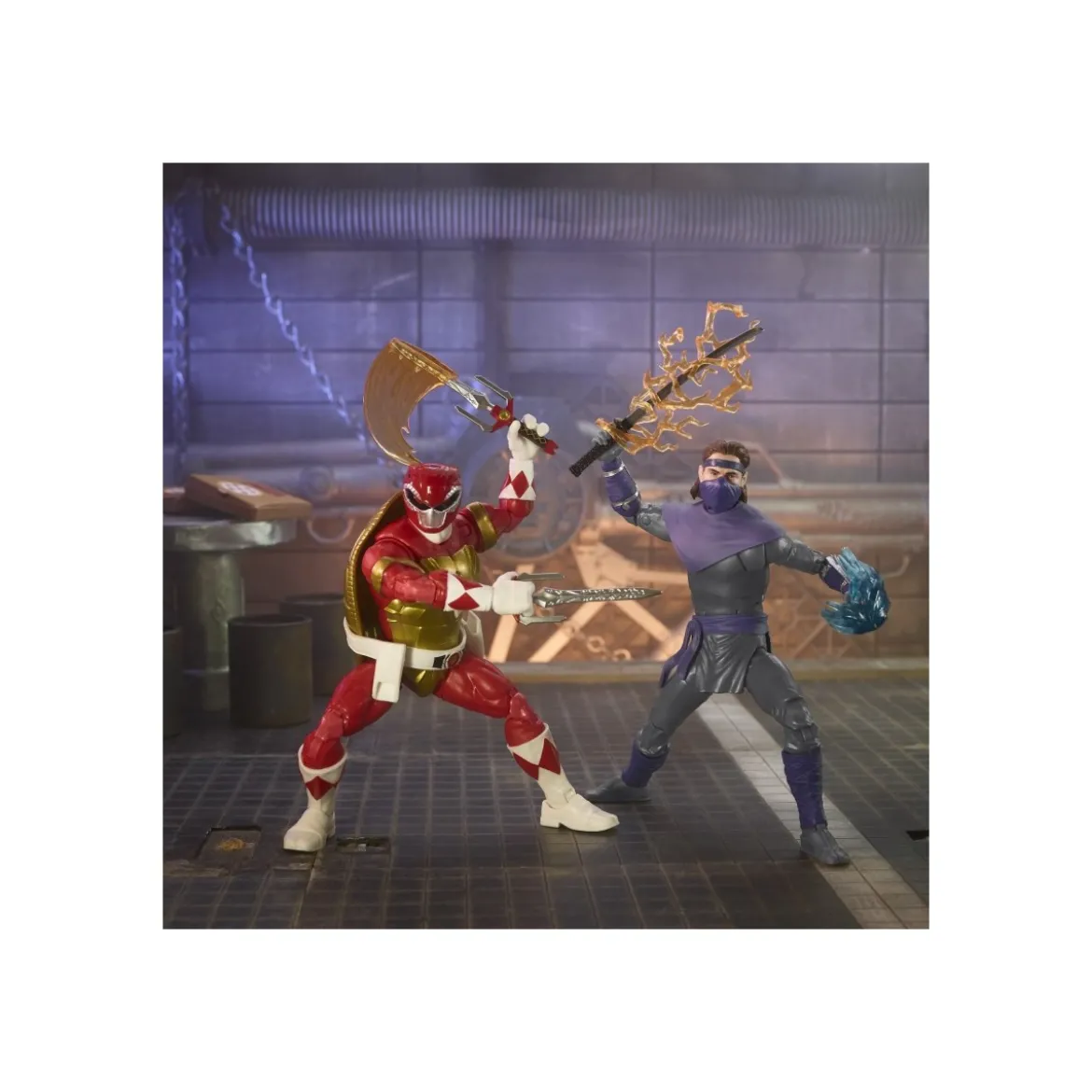 Hasbro - Pack 2 Figurines RAPHAEL & FOOT SOLDIER TOMMY - Lightning Collection Power Rangers