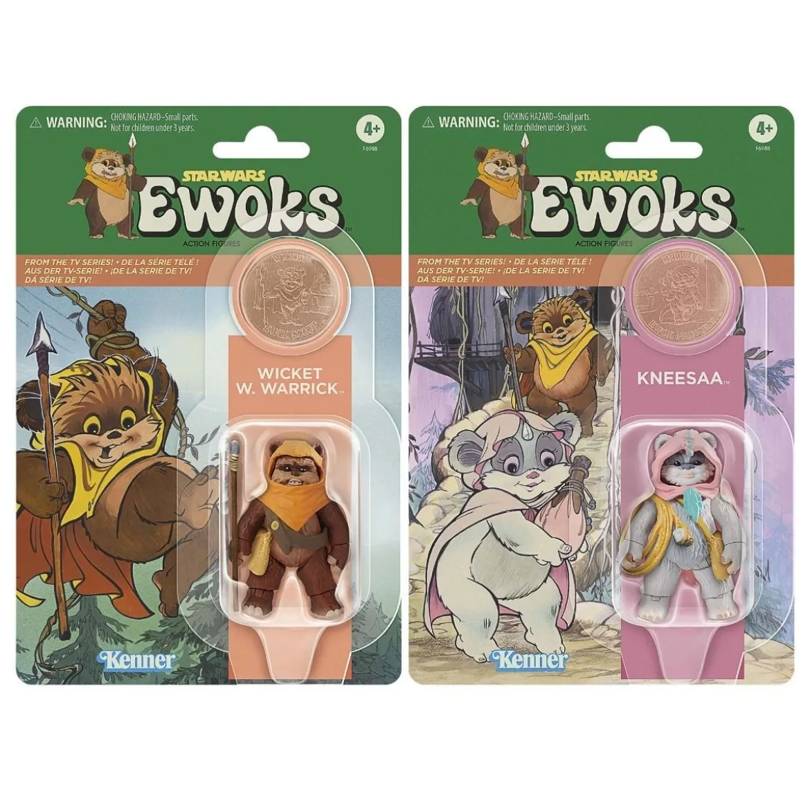 Hasbro - Star Wars The Vintage Collection - Wicket W. Warrick & Kneesaa 2 Pack - Ewoks