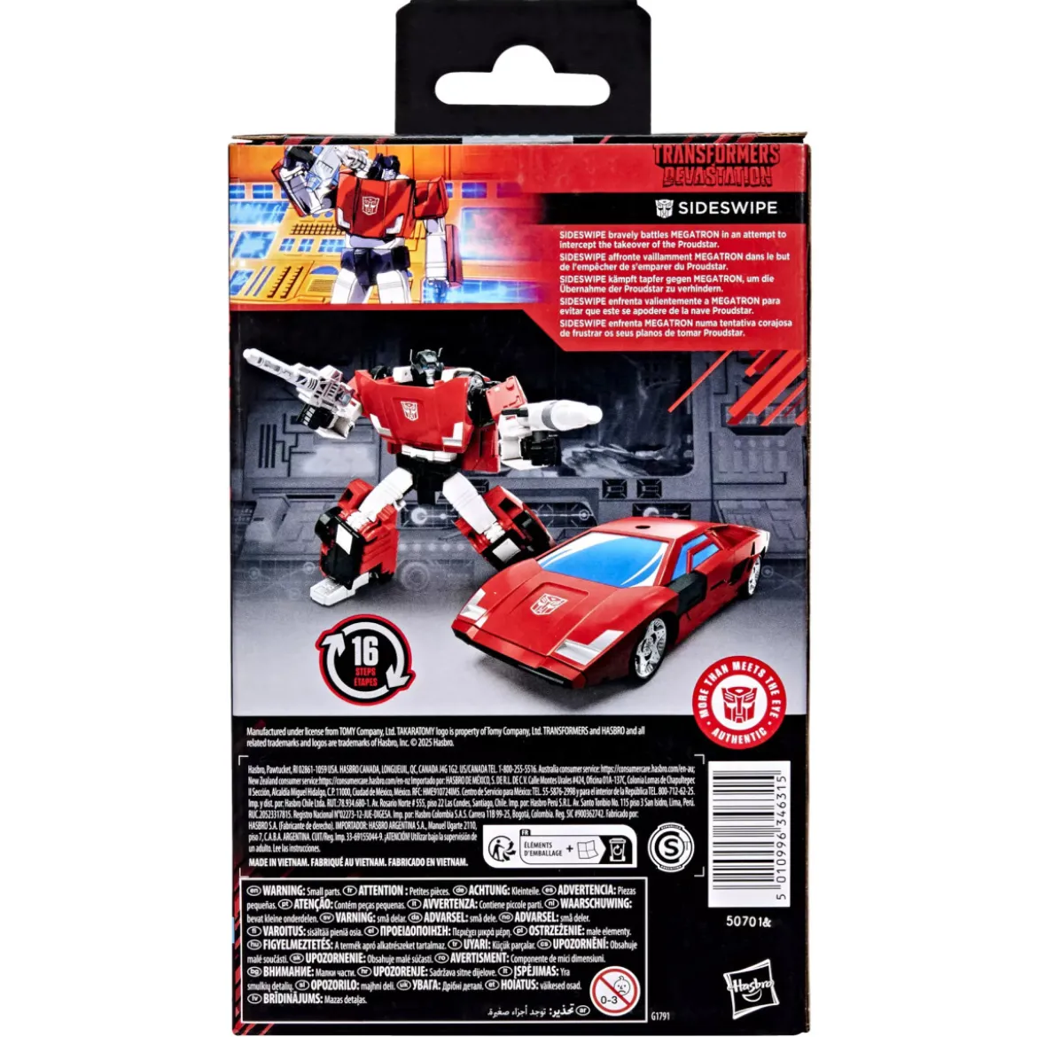 Hasbro - Transformers Devastation - SIDESWIPE - Studio Series MTMTE Collection