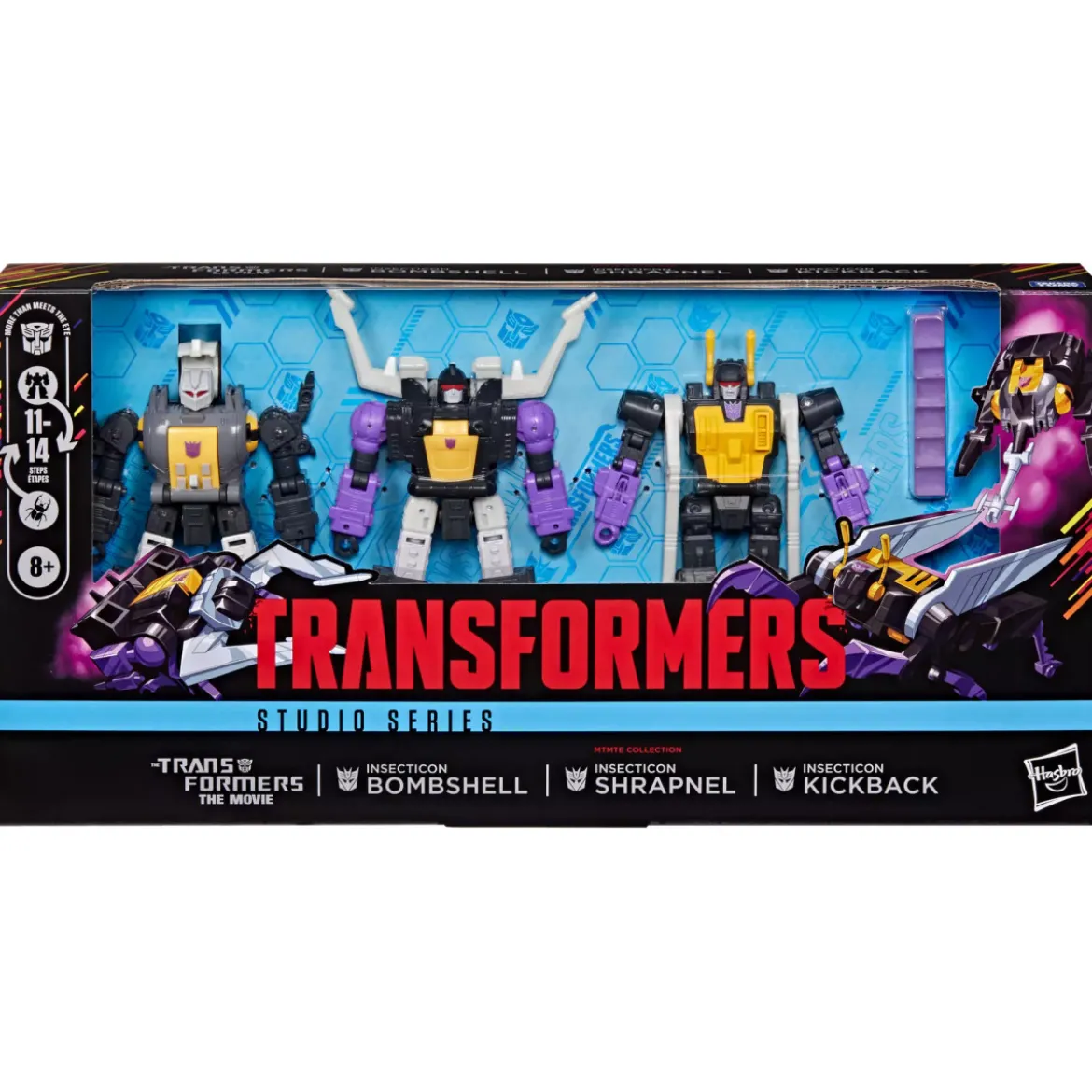 Hasbro - Transformers The Movie - Collection Insecticon Bombshell, Insecticon Shrapnel et Insecticon Kickback - MTMTE Collection
