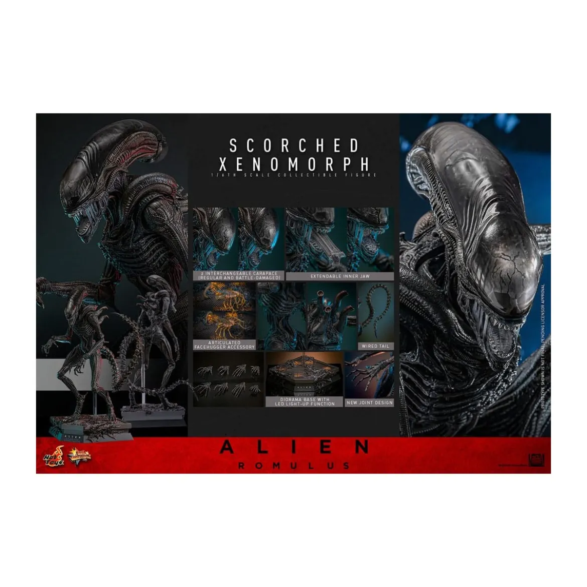 Hot Toys - Alien Romulus - Scorched Xenomorph MMS 1/6