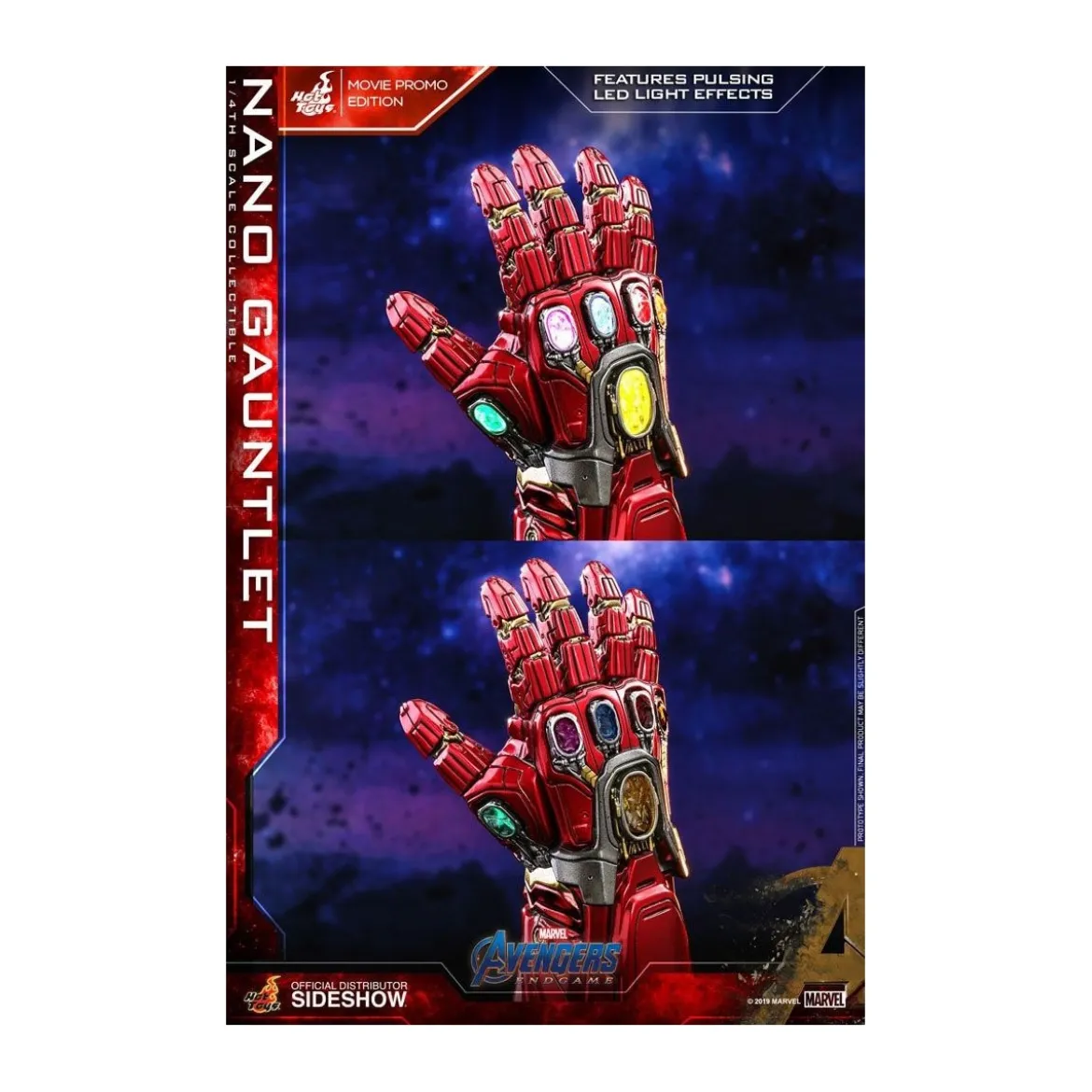 Hot Toys Avengers Endgame réplique 1/4 Nano Gauntlet Movie Promo Edition - 19cm