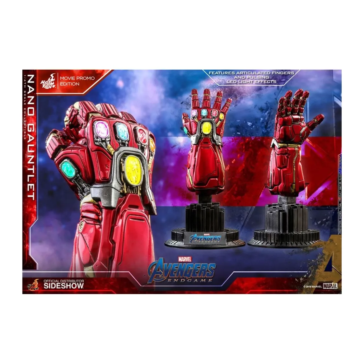 Hot Toys Avengers Endgame réplique 1/4 Nano Gauntlet Movie Promo Edition - 19cm