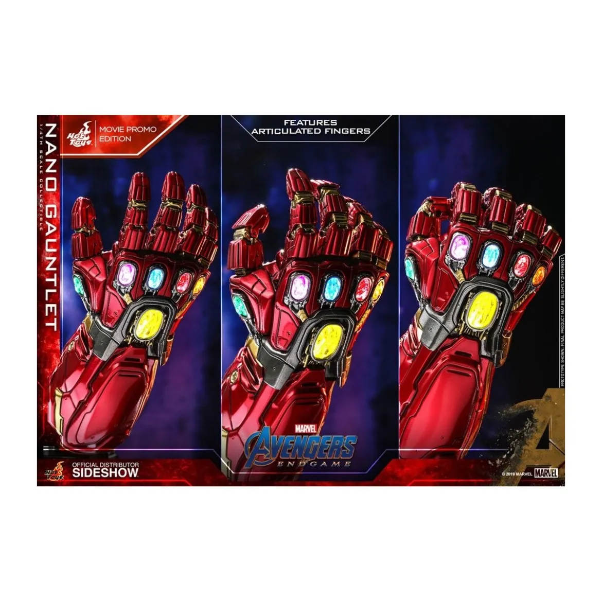 Hot Toys Avengers Endgame réplique 1/4 Nano Gauntlet Movie Promo Edition - 19cm