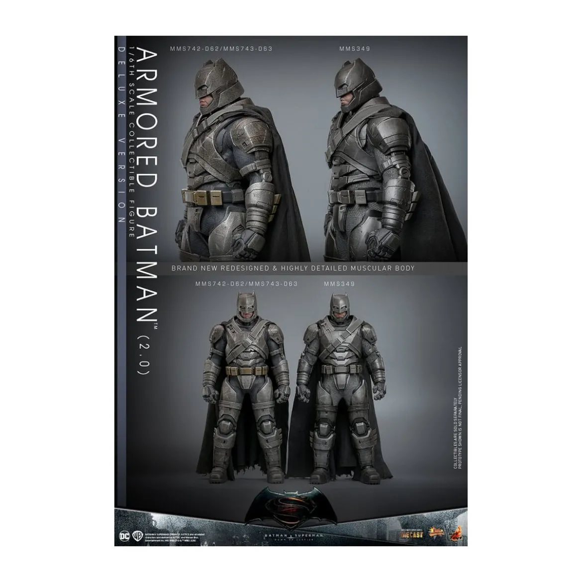 Hot Toys - DC Comics - Armored Batman 2.0 DX - Batman v Superman - MMS 1/6