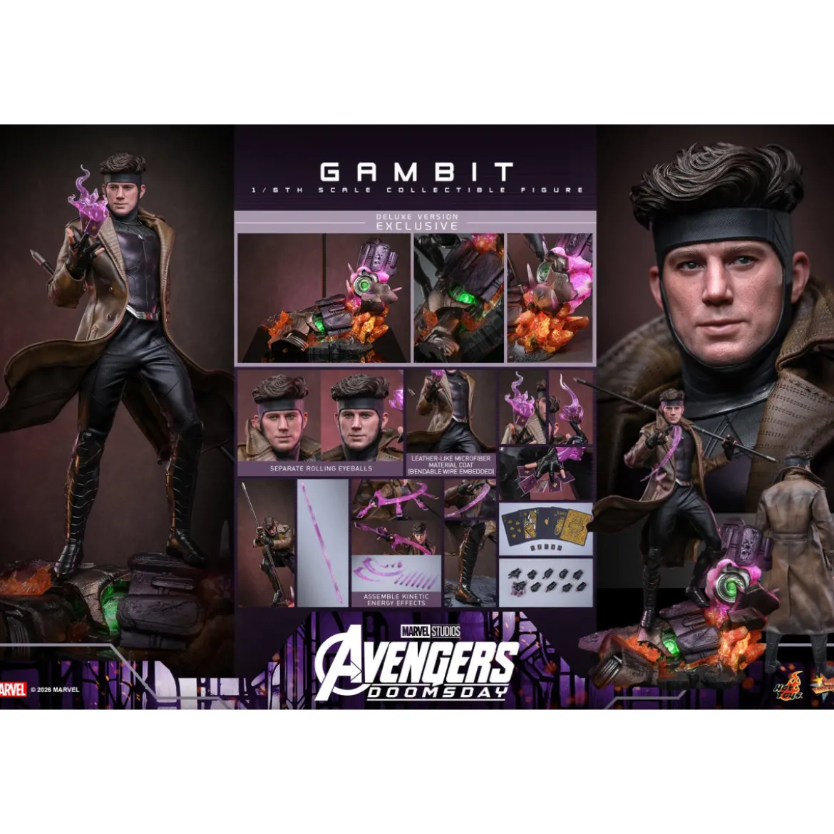 Hot Toys - Gambit Deluxe version MMS911 1/6 - Avengers: Doomsday