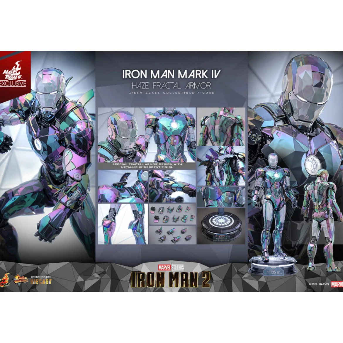 Hot Toys Iron Man 2 - Iron Man Mark IV (Haze Fractal Armor) Die Cast Hot Toys Exclusive MMS 1/6
