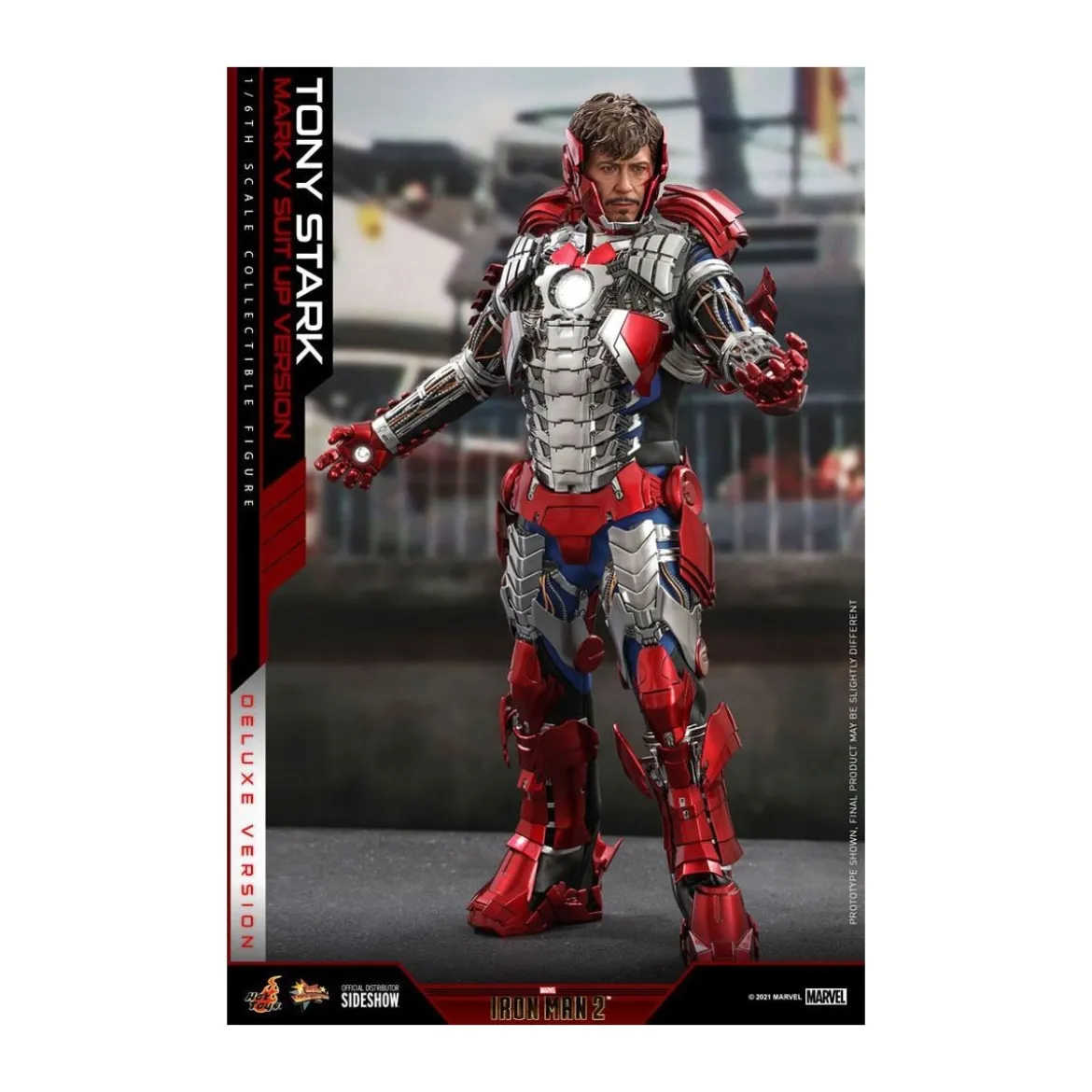 Hot Toys Iron Man 2 - Mark V Suit Up Version Deluxe 1/6