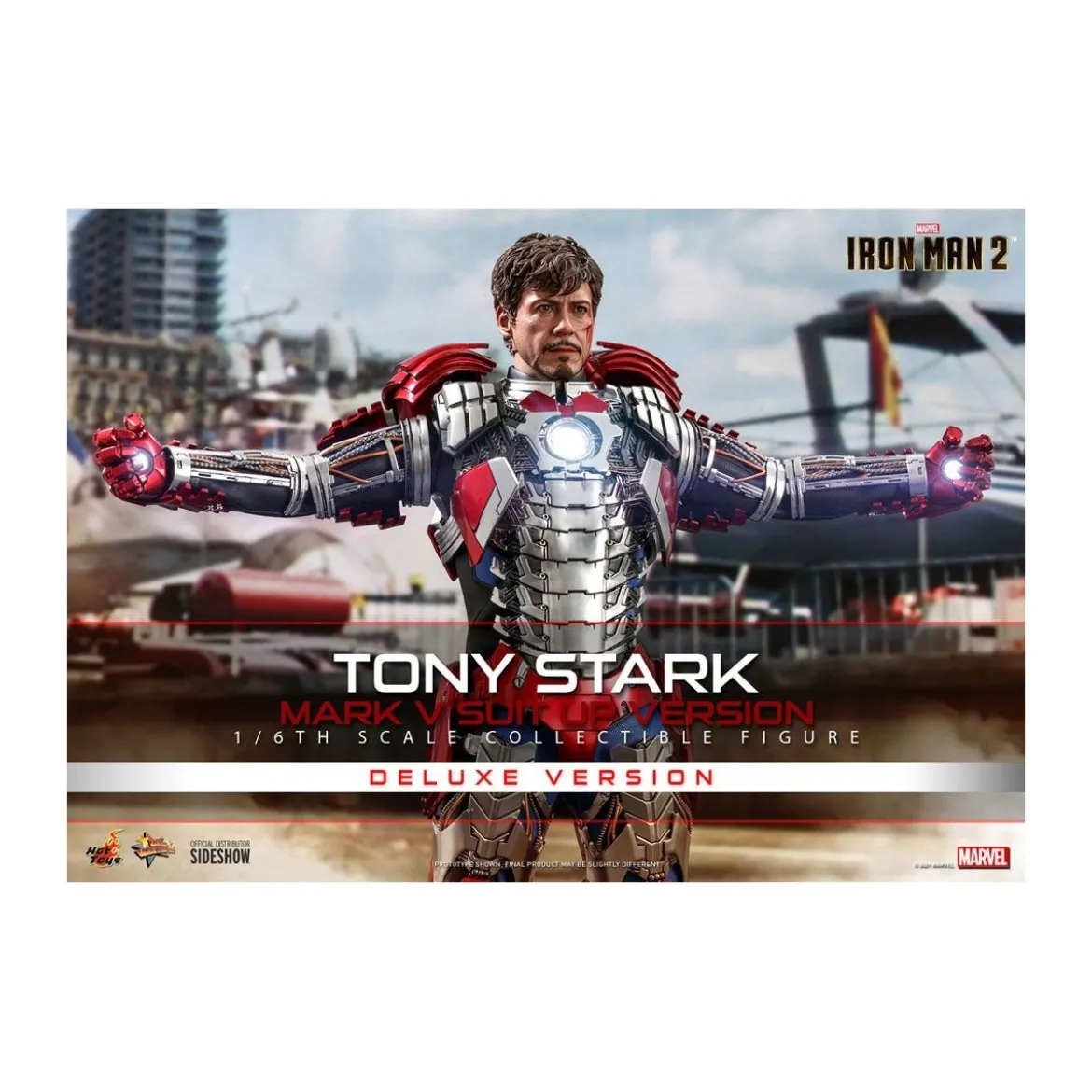 Hot Toys Iron Man 2 - Mark V Suit Up Version Deluxe 1/6