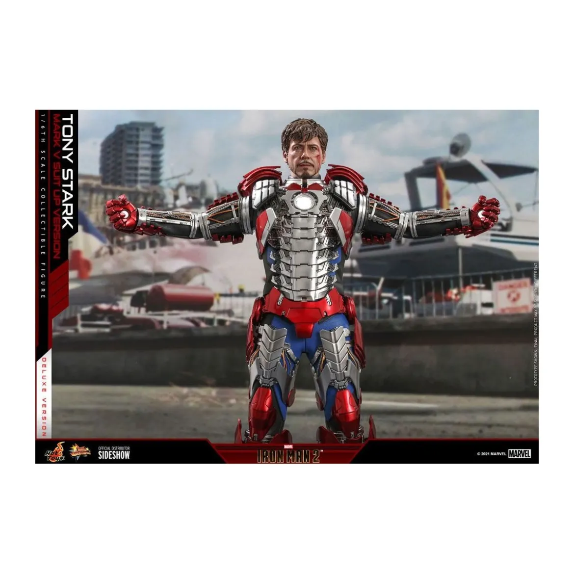 Hot Toys Iron Man 2 - Mark V Suit Up Version Deluxe 1/6