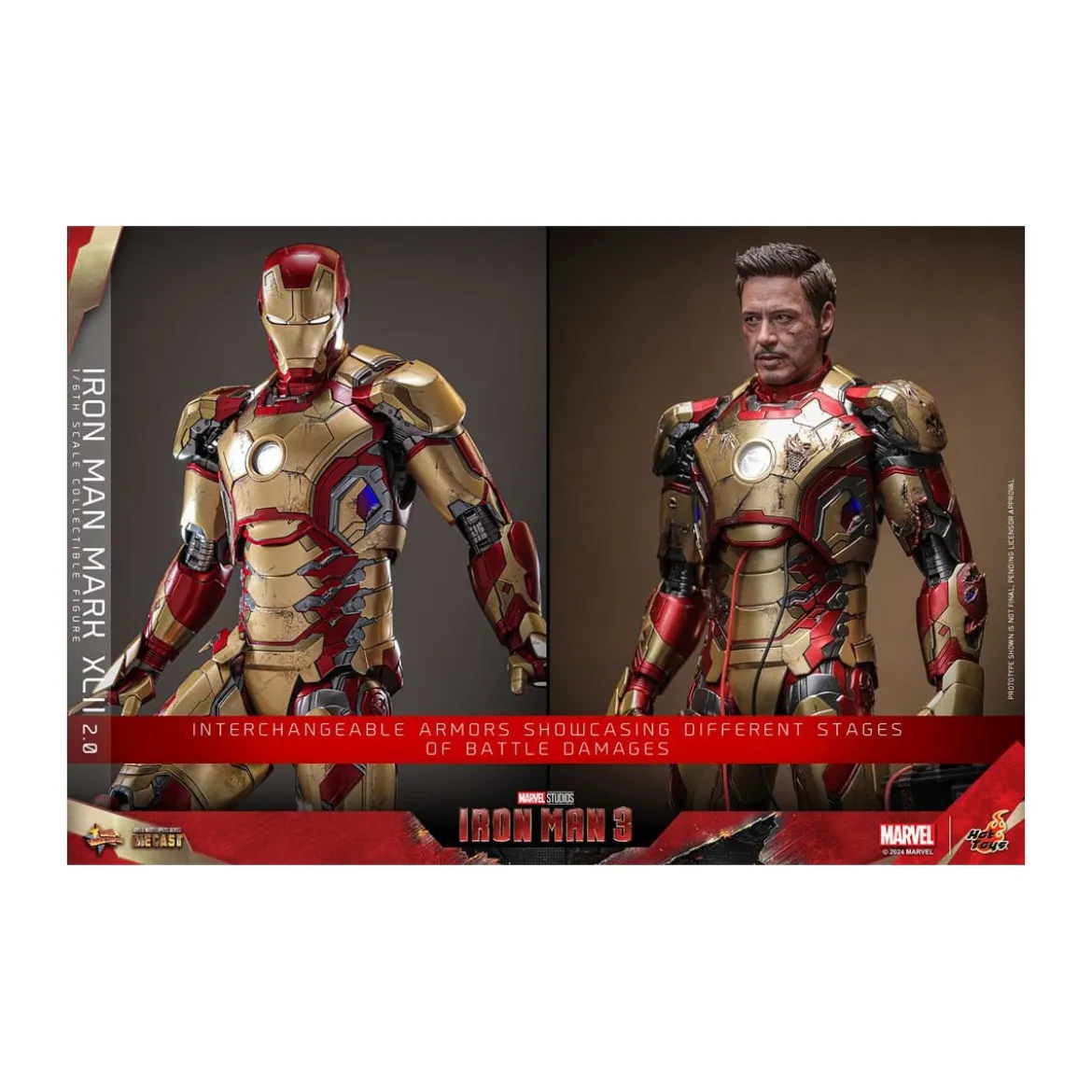 Hot Toys - Iron Man 3 - Mark XLII 2.0 die cast MMS 1/6 - Mark 42