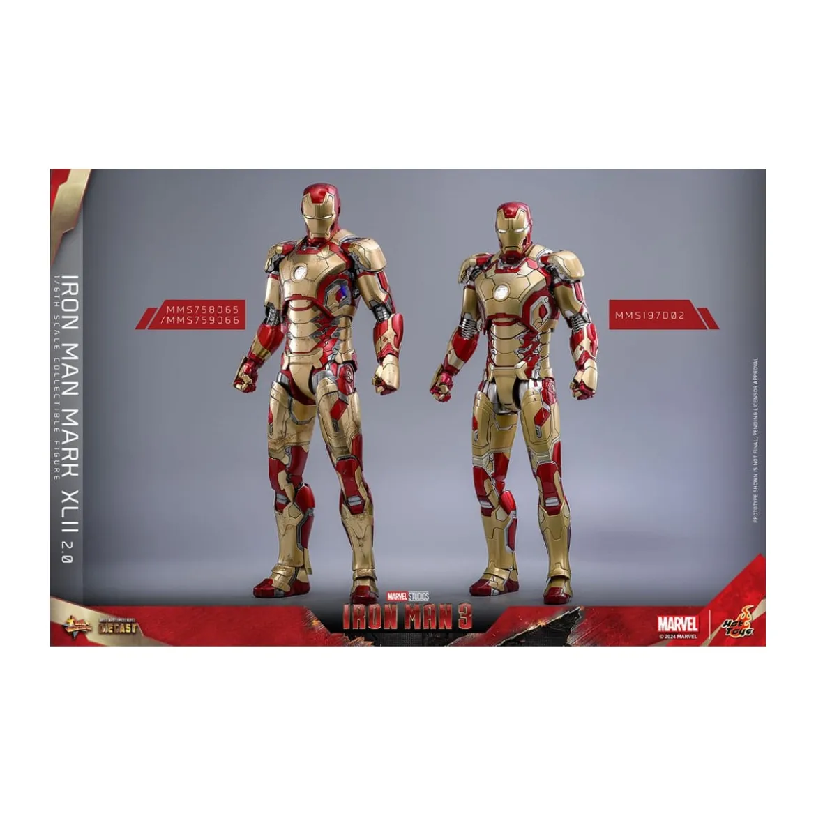 Hot Toys - Iron Man 3 - Mark XLII 2.0 die cast MMS 1/6 - Mark 42