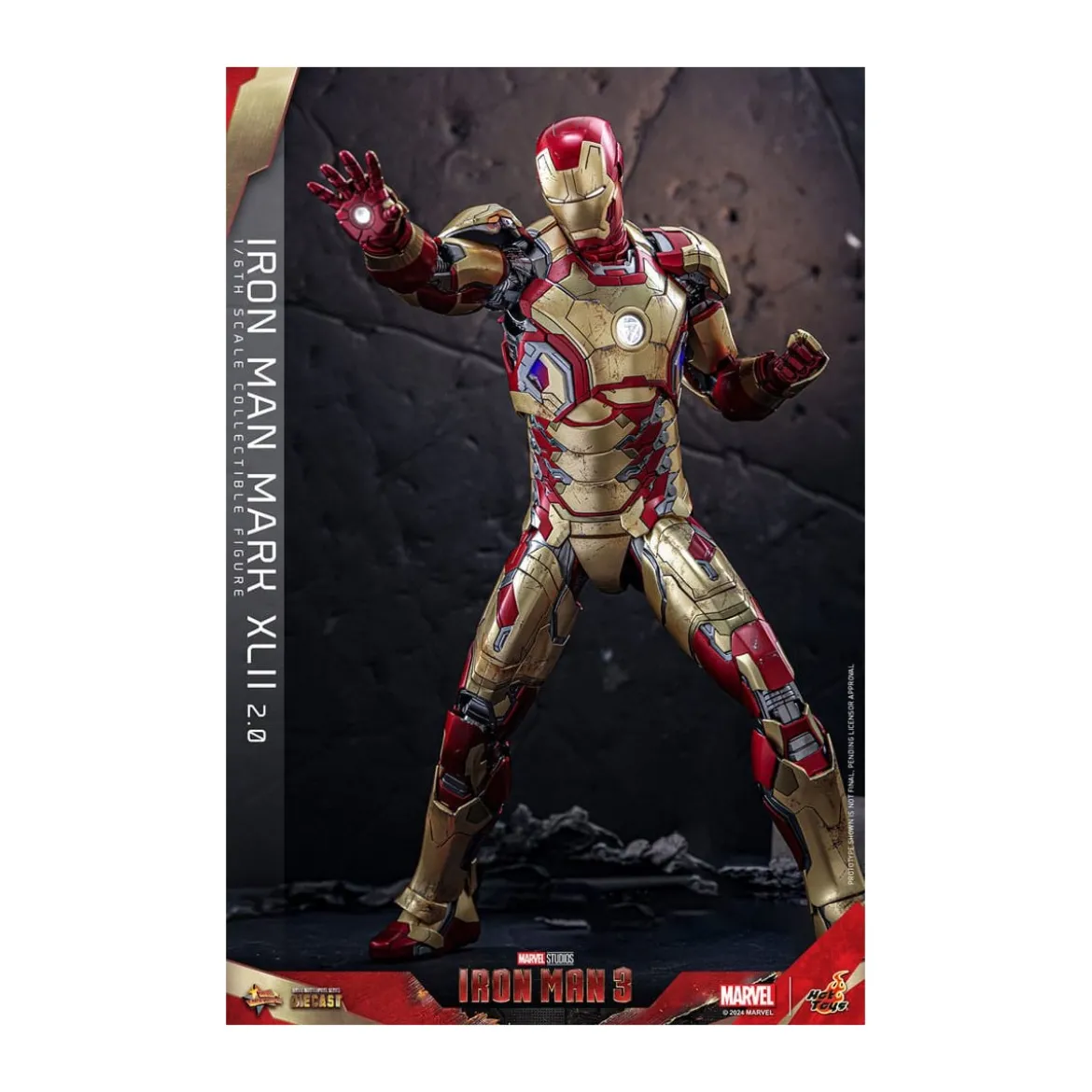 Hot Toys - Iron Man 3 - Mark XLII 2.0 die cast MMS 1/6 - Mark 42