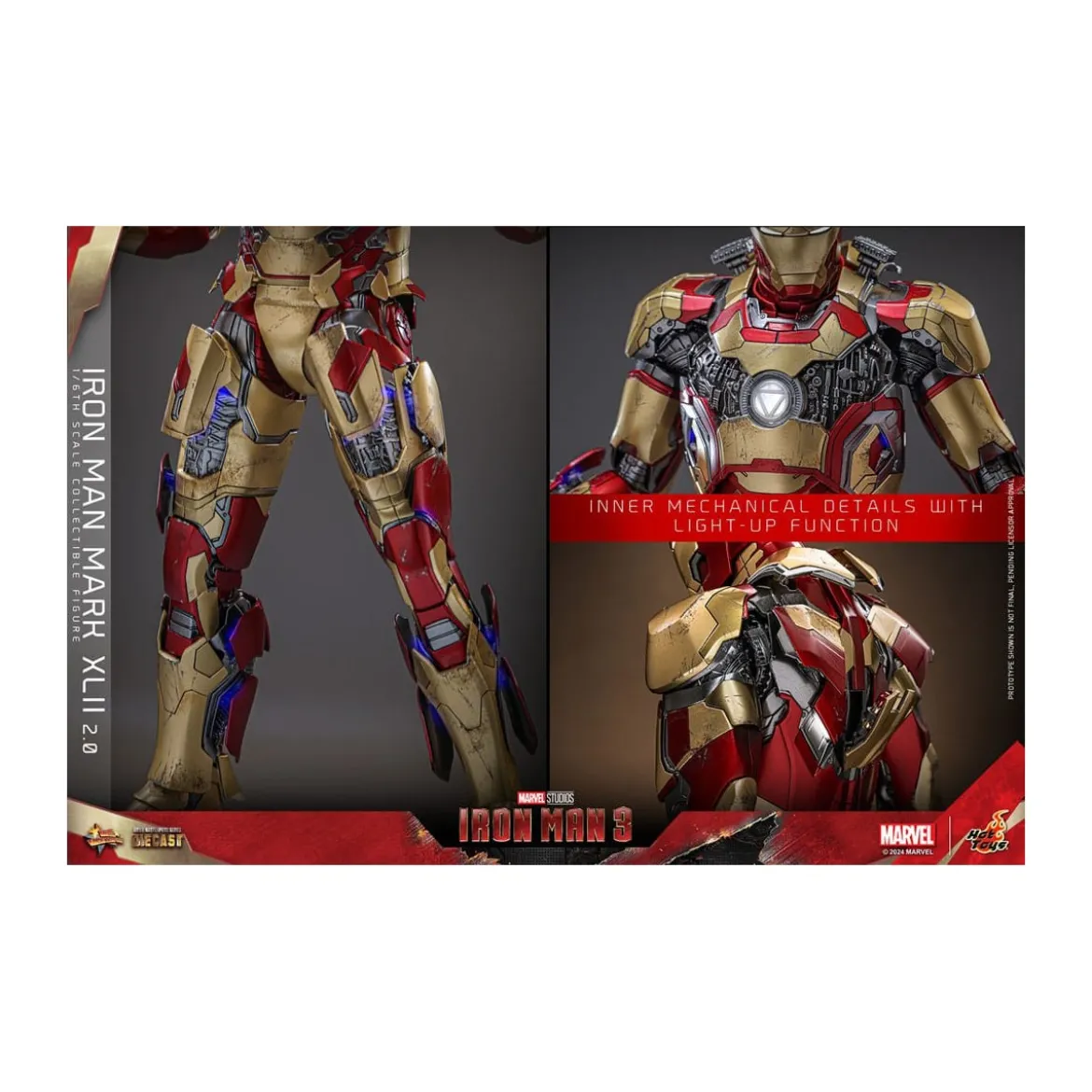 Hot Toys - Iron Man 3 - Mark XLII 2.0 die cast MMS 1/6 - Mark 42