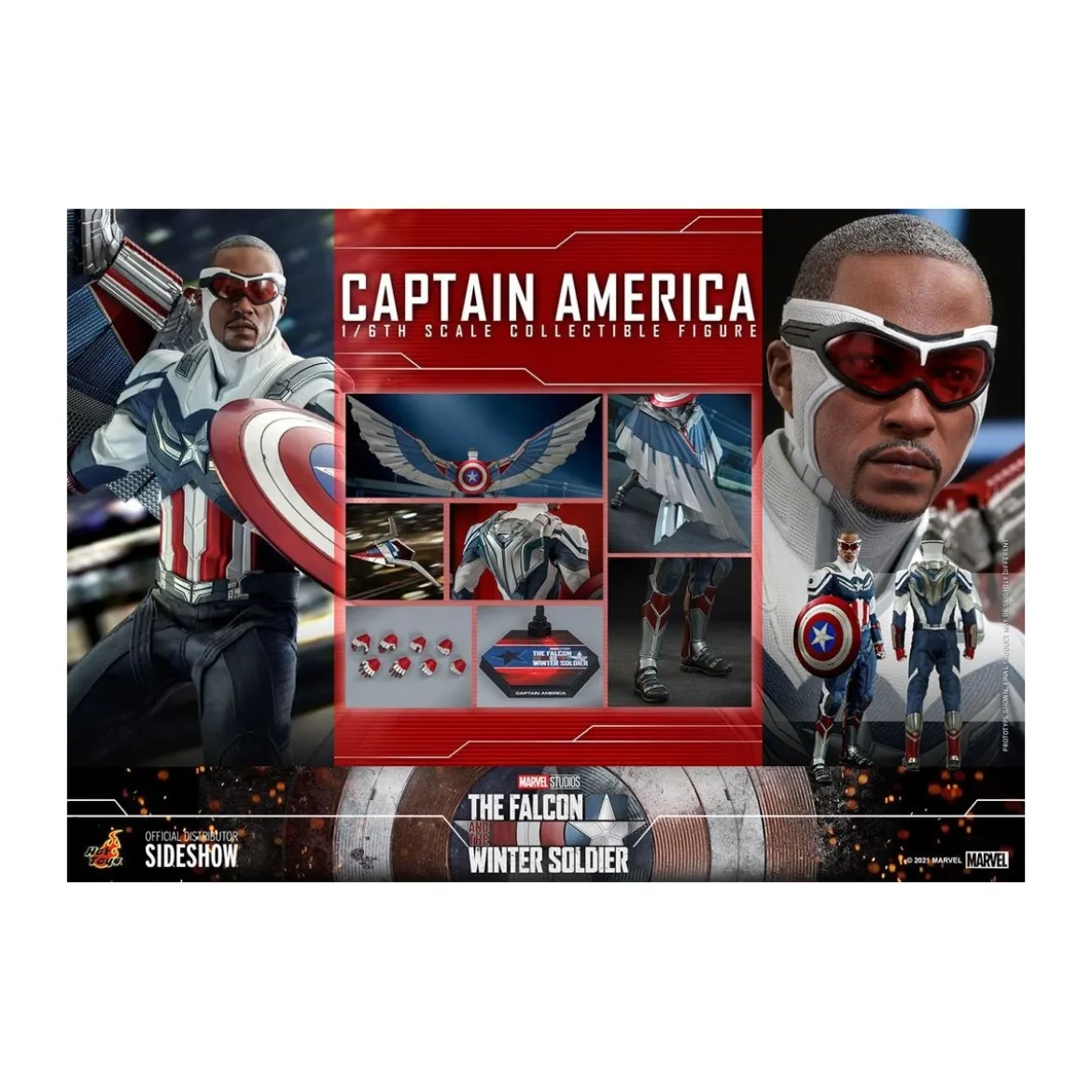 Hot Toys Marvel - Captain America 1/6 - The Falcon and The Winter Soldier