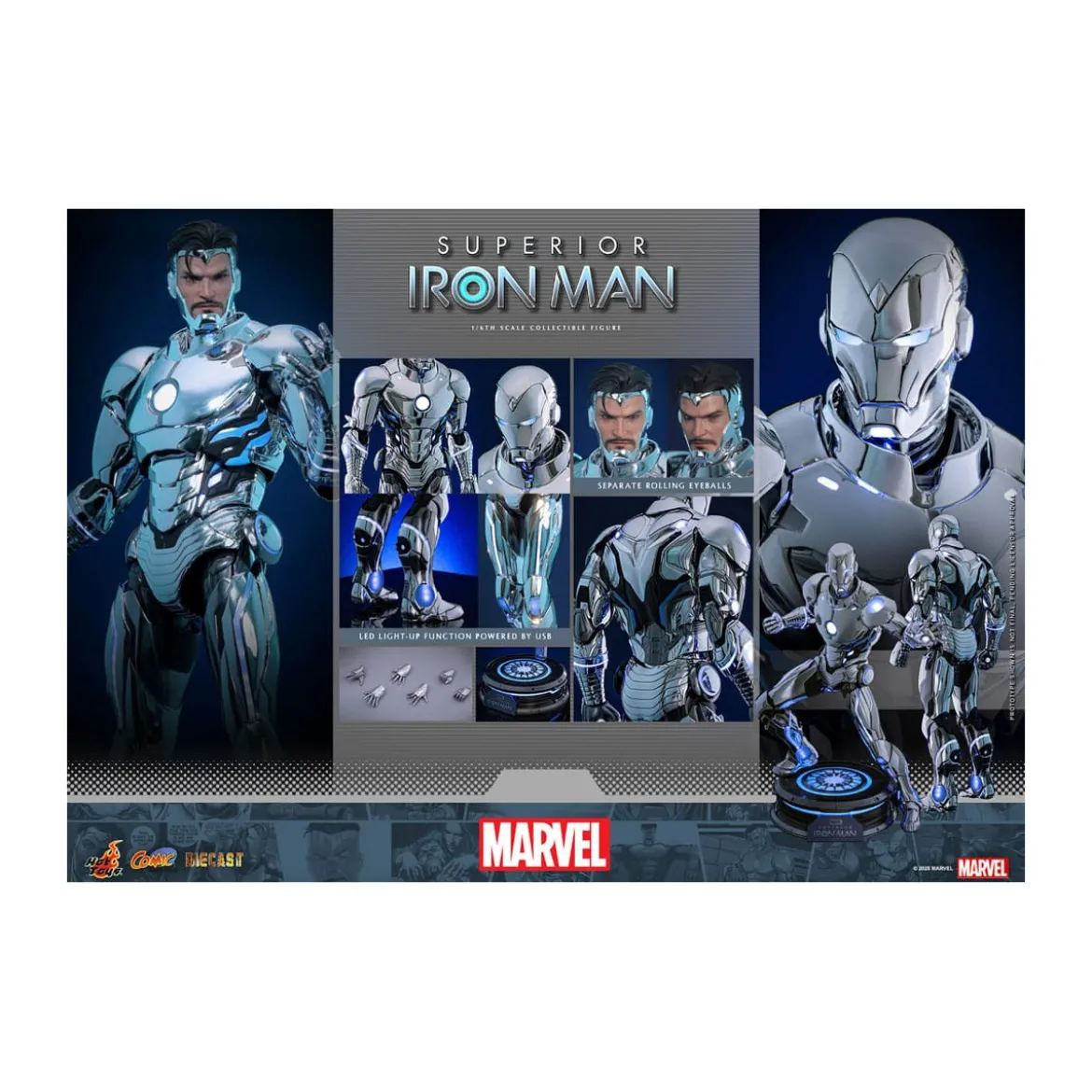 Hot Toys Marvel - Superior Iron Man Die Cast MMS 1/6