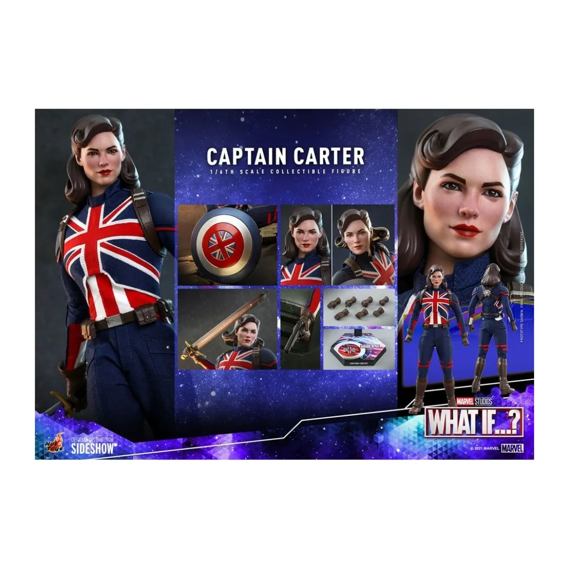 Hot Toys Movie Masterpiece - What If...? Captain Carter Figurine 1/6