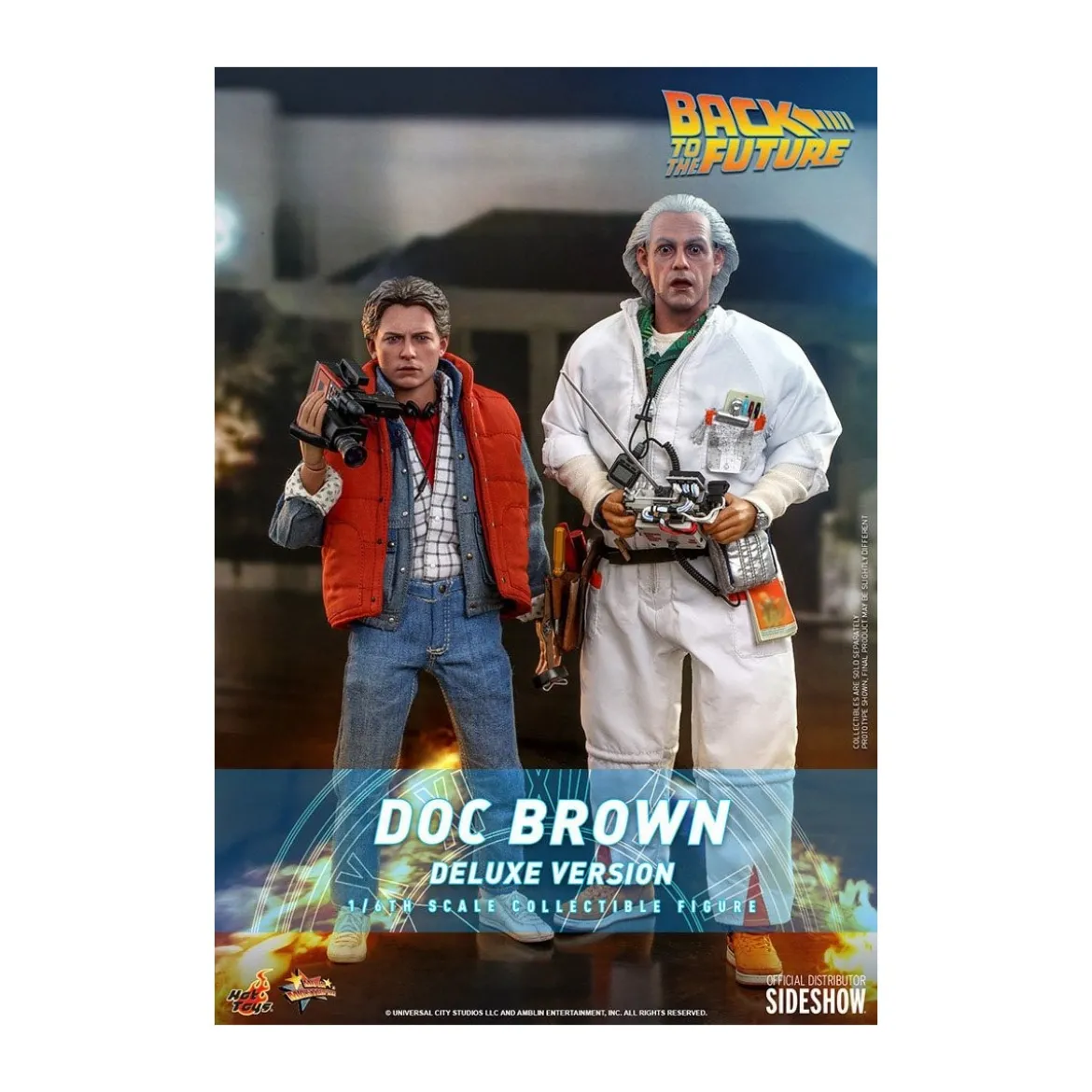 Hot Toys Retour vers le futur Doc Brown Deluxe Version figurine 1/6