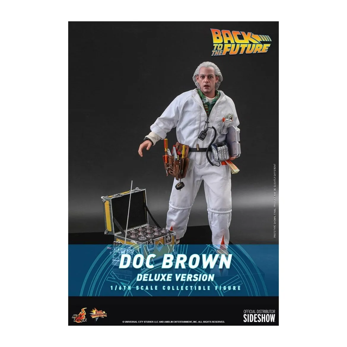 Hot Toys Retour vers le futur Doc Brown Deluxe Version figurine 1/6