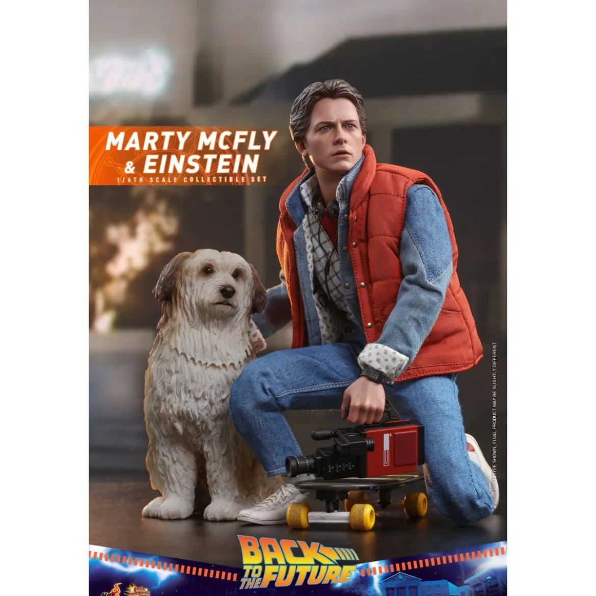 Hot Toys Retour vers le futur Marty McFly & Enstein figurine 1/6