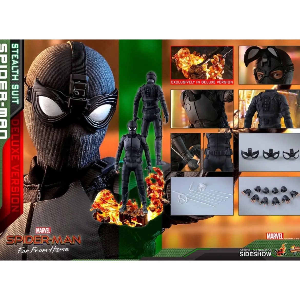 Hot Toys Spider-Man Far From Home Spider-Man (Stealth Suit) - Deluxe Version - 29cm