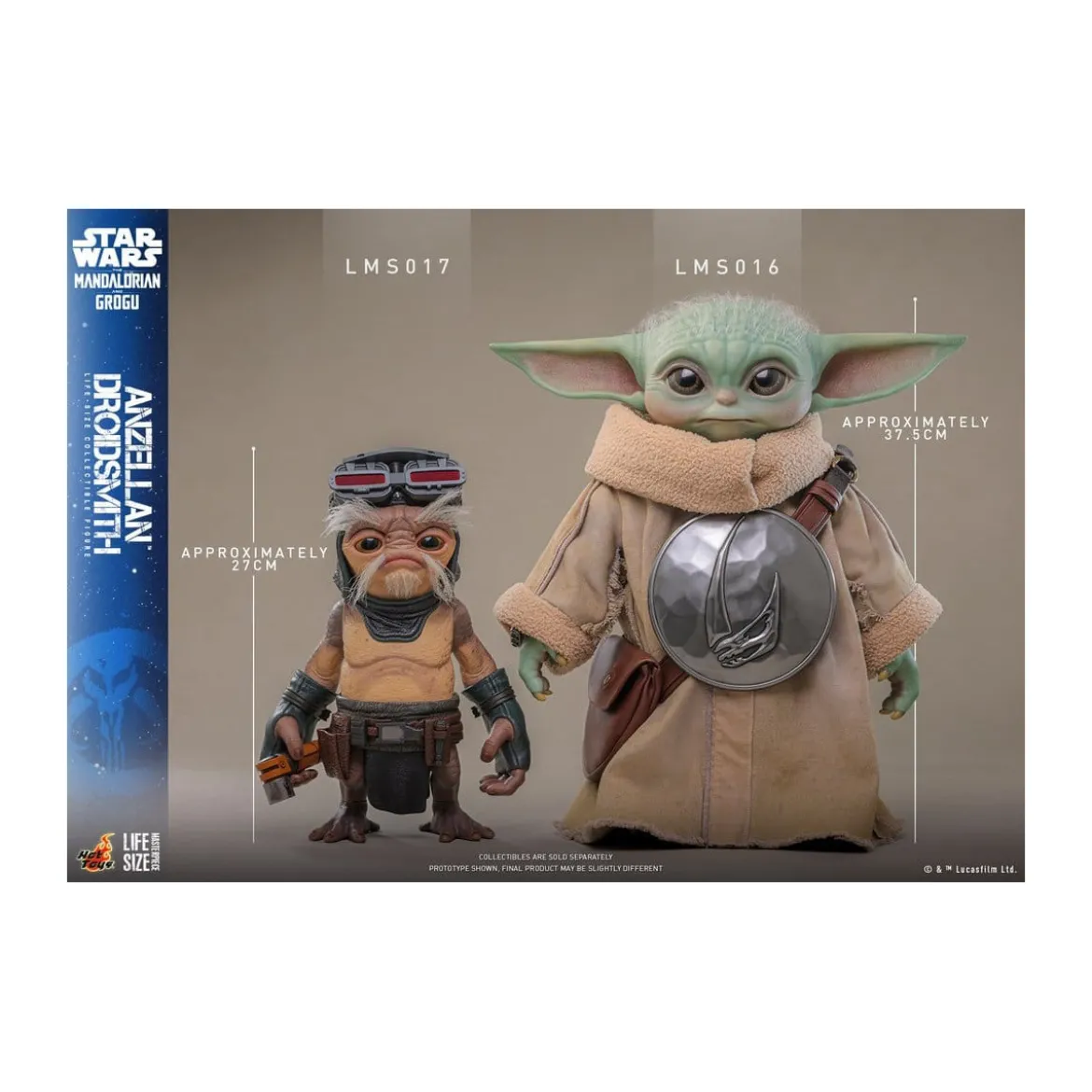 Hot toys Star Wars - Anzellan Droidsmith Life-Size Masterpiece Series - Star Wars: The Mandalorian & Grogu