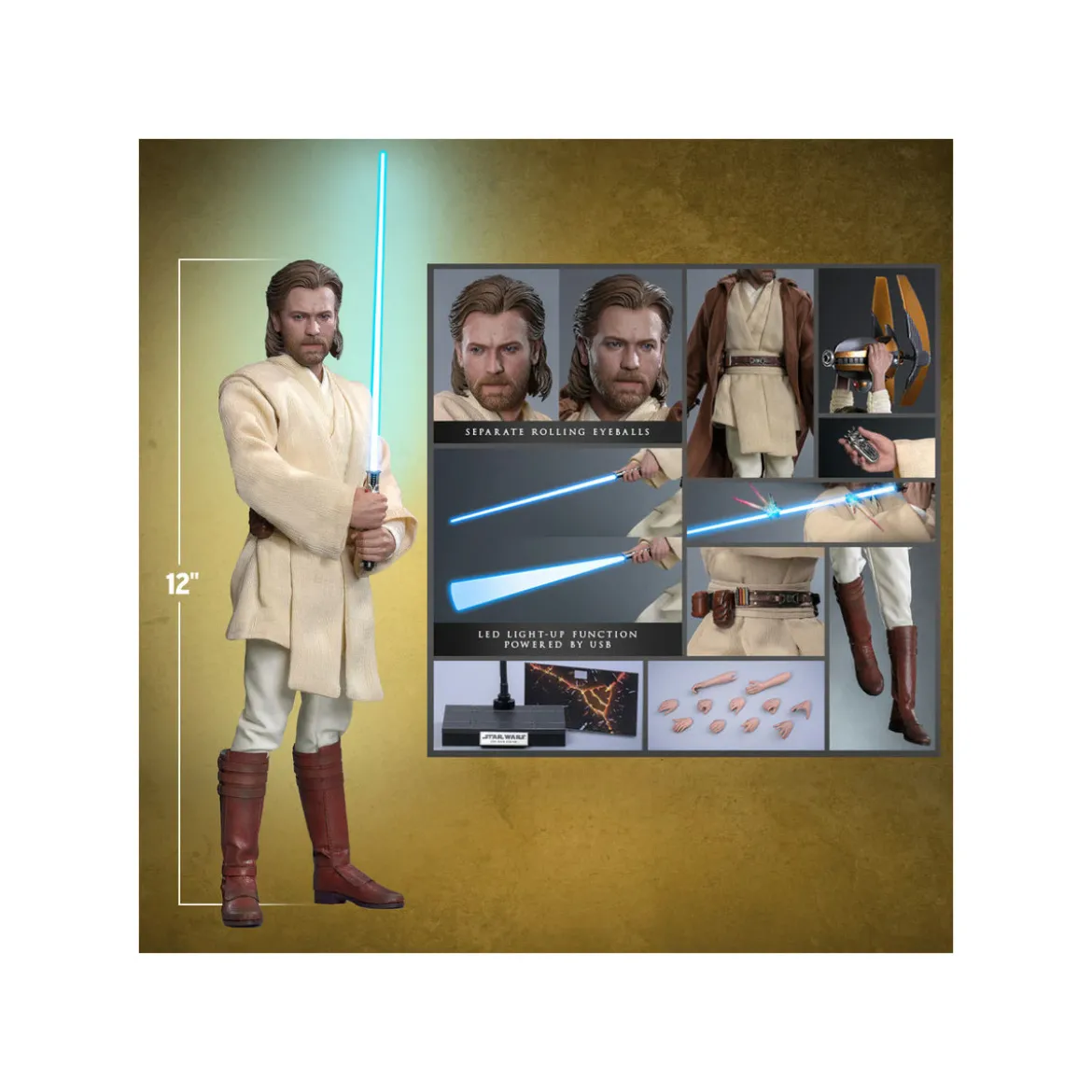 Hot toys - Star Wars Attack of the Clones - Obi-Wan Kenobi MMS 1/6
